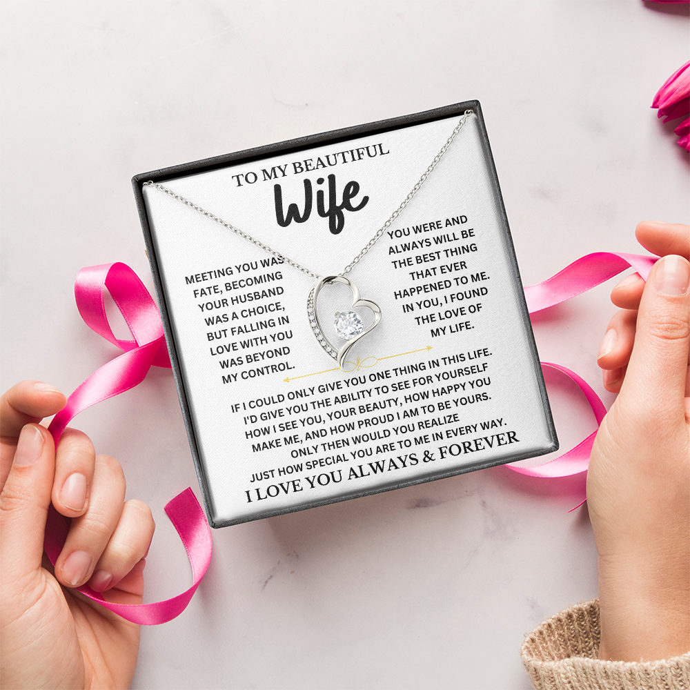 To My Beautiful Wife | Forever Love Necklace