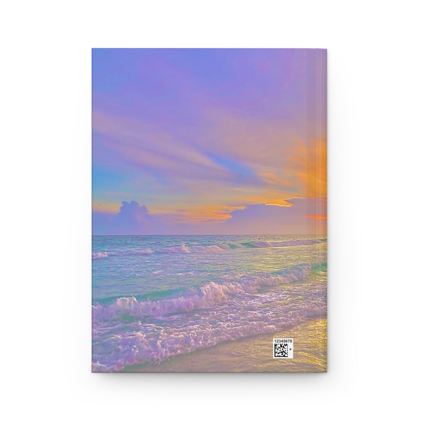 Golden Hour Beach Hardcover Journal | Sunset Ocean Reflection Notebook