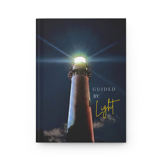 Guided by Light Hardcover Journal — Lighthouse Inspirational Notebook