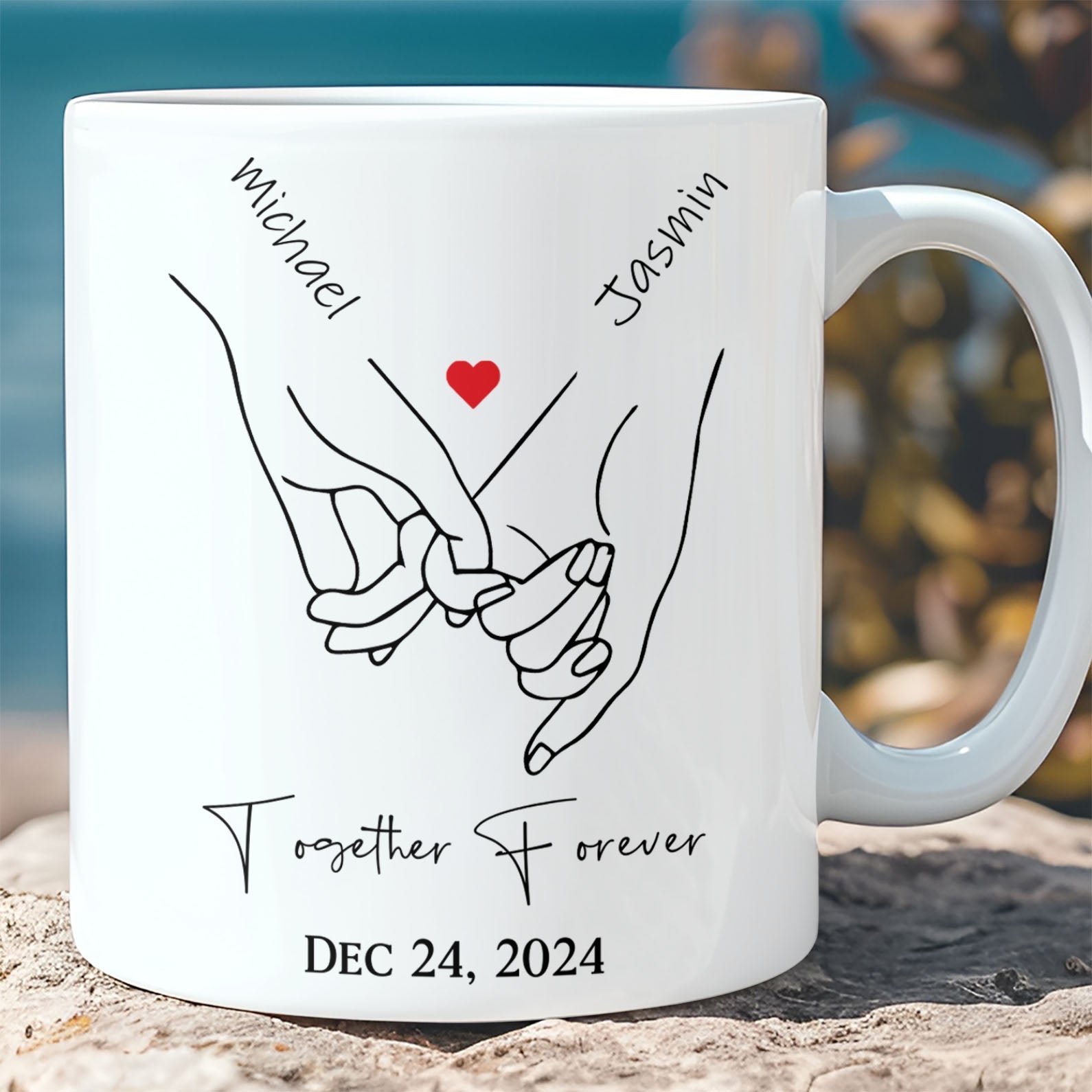 Personalized Pinky Promise Valentine's Mug | Custom Couple's Gift