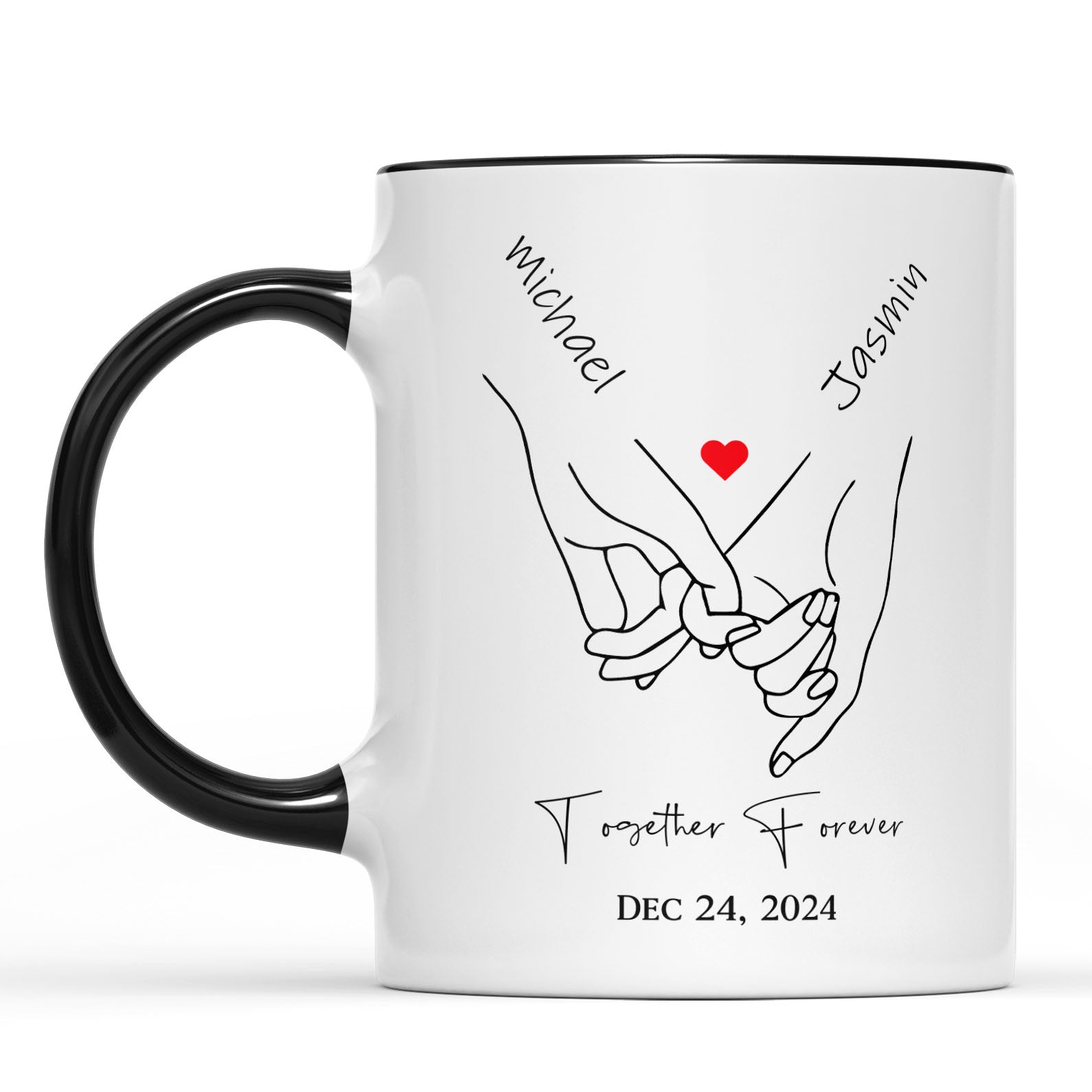 Personalized Pinky Promise Valentine's Mug | Custom Couple's Gift