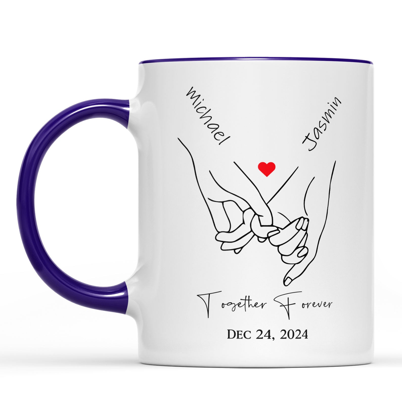 Personalized Pinky Promise Valentine's Mug | Custom Couple's Gift
