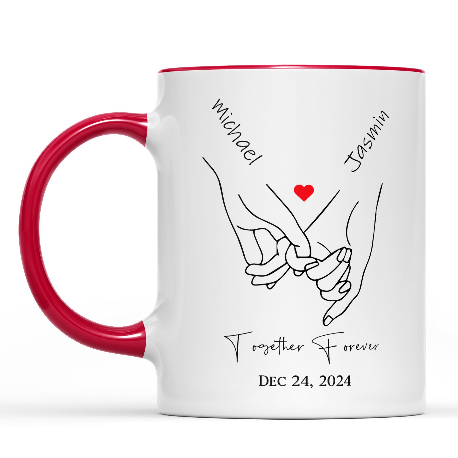 Personalized Pinky Promise Valentine's Mug | Custom Couple's Gift