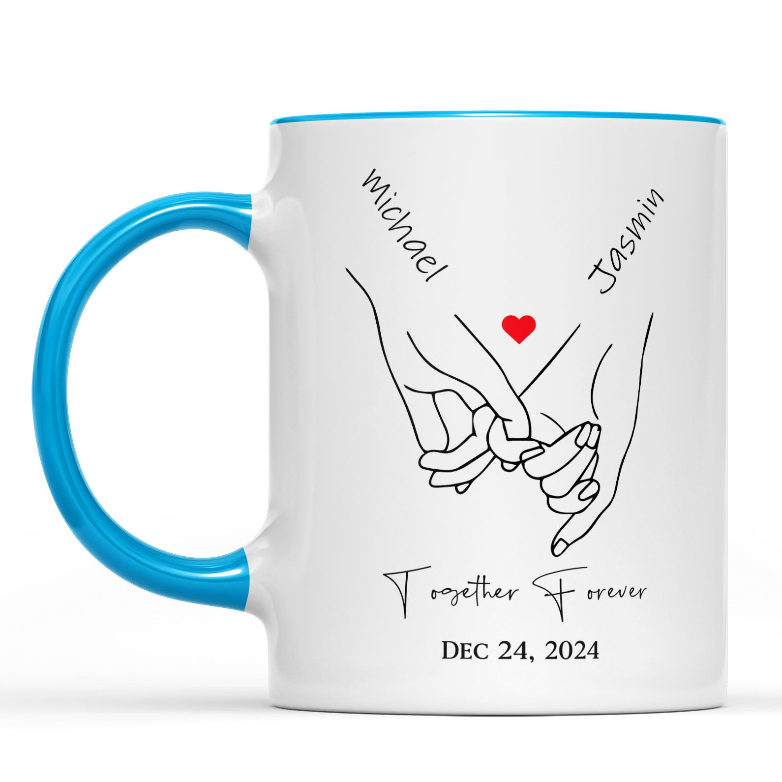 Personalized Pinky Promise Valentine's Mug | Custom Couple's Gift