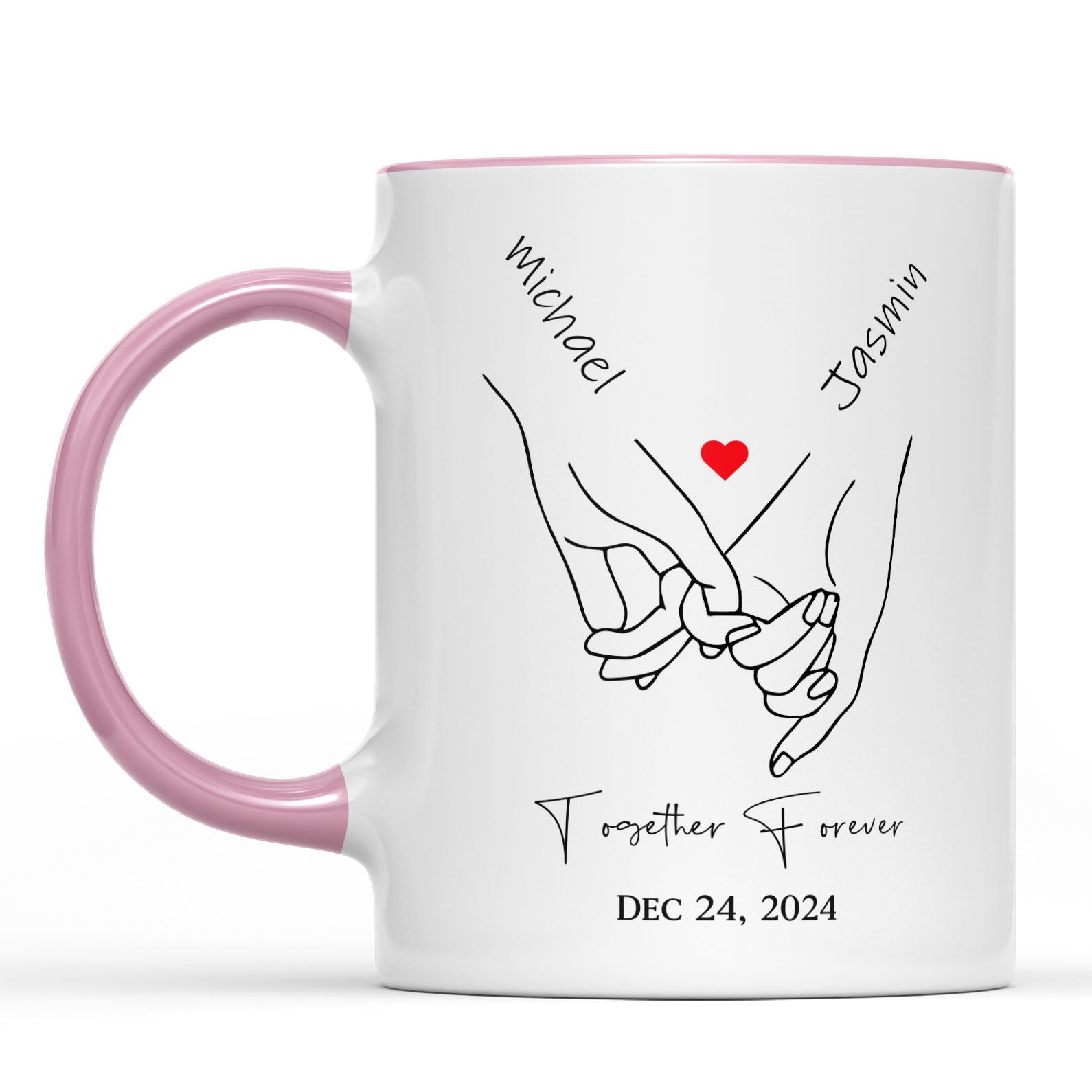 Personalized Pinky Promise Valentine's Mug | Custom Couple's Gift