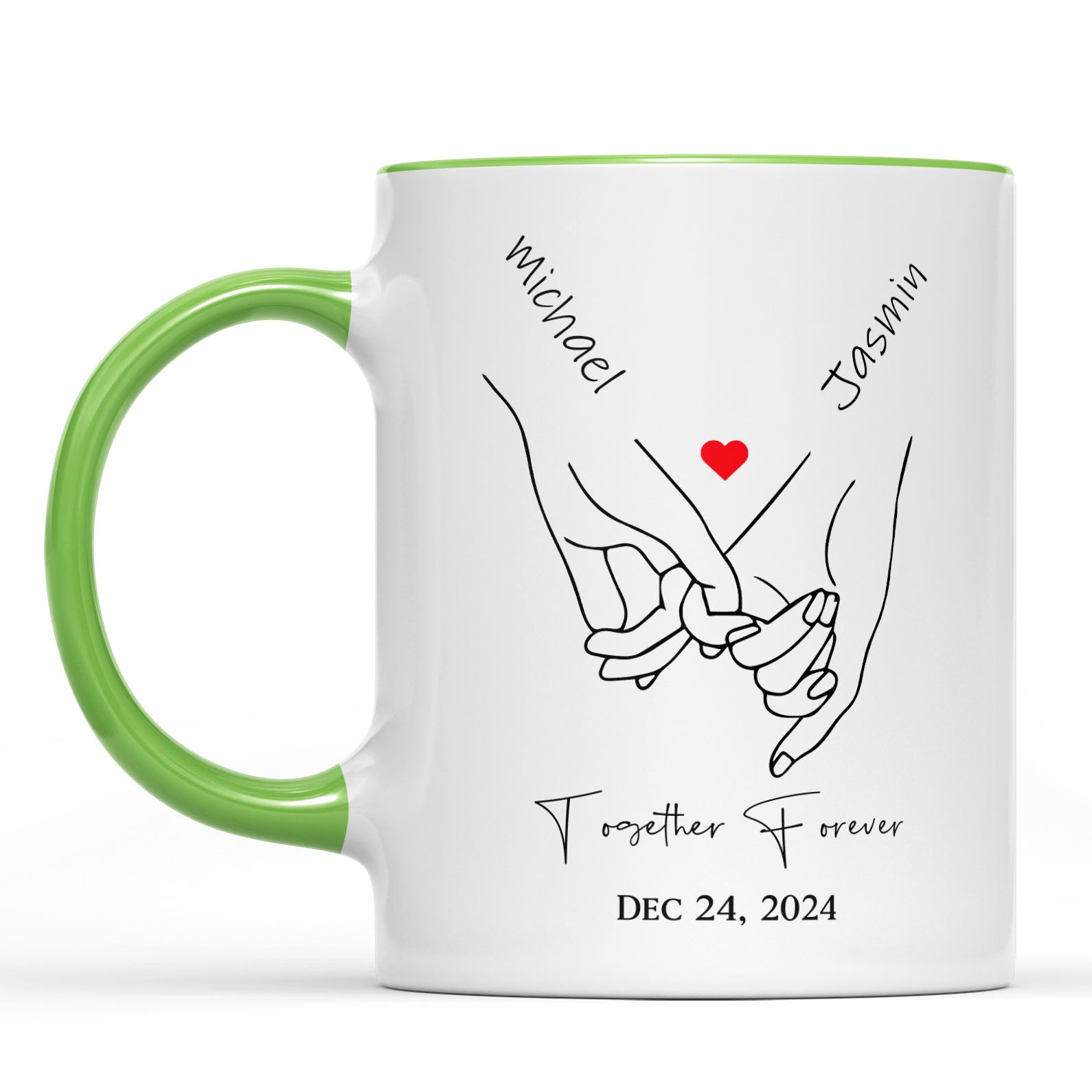 Personalized Pinky Promise Valentine's Mug | Custom Couple's Gift