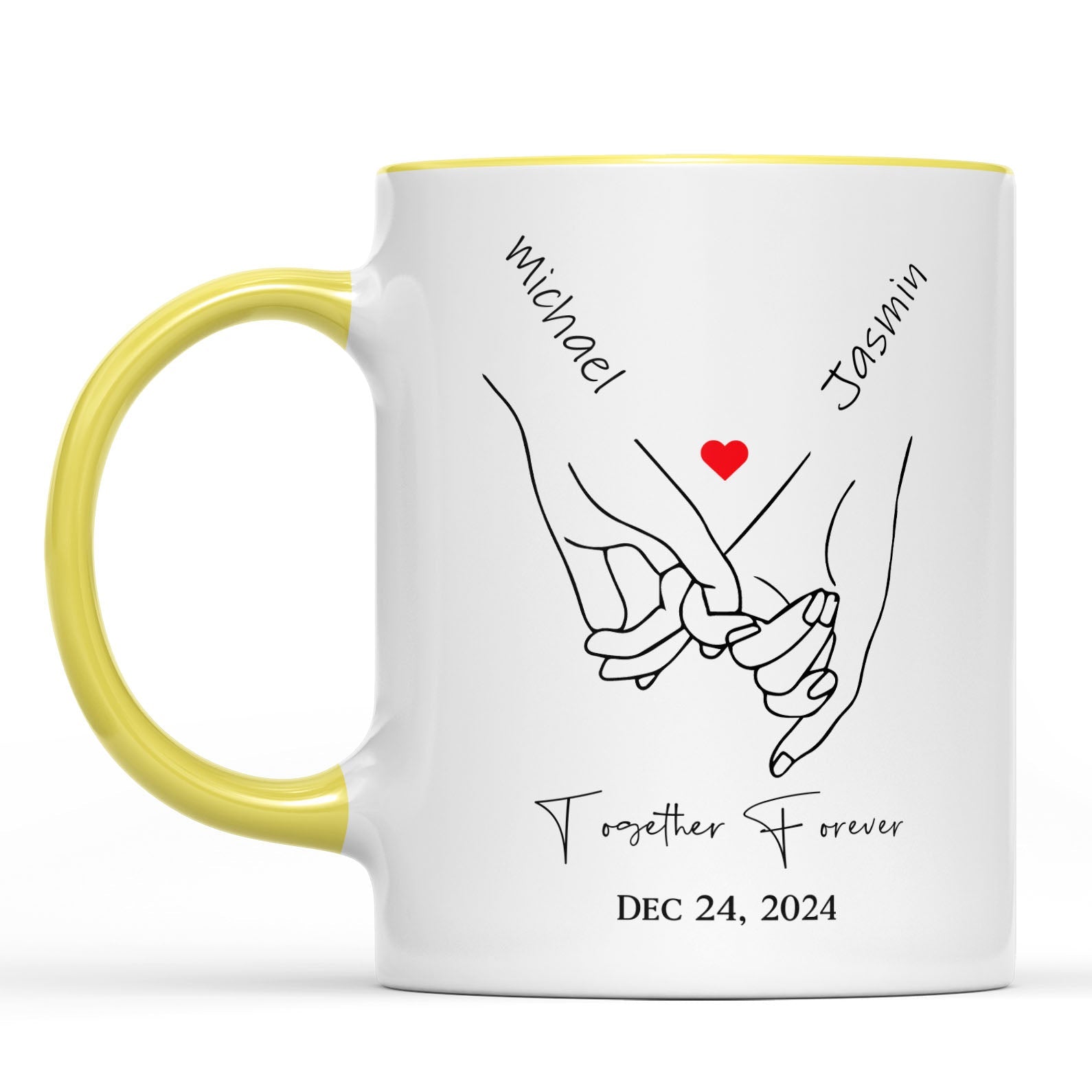 Personalized Pinky Promise Valentine's Mug | Custom Couple's Gift