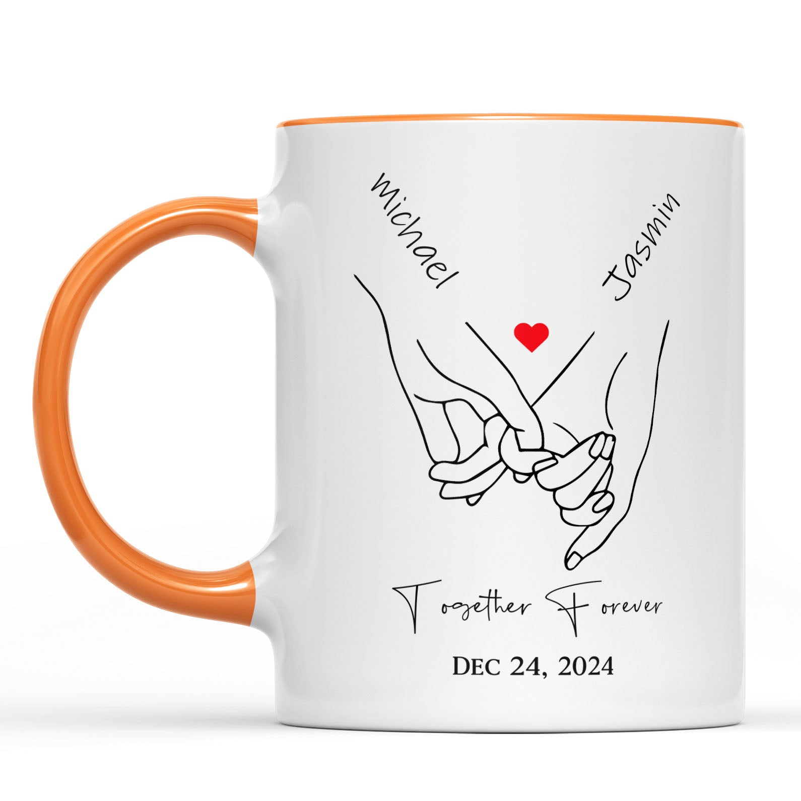 Personalized Pinky Promise Valentine's Mug | Custom Couple's Gift