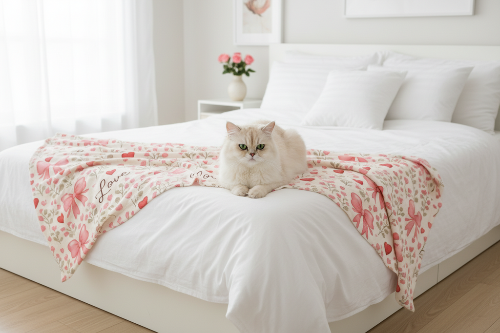 Love & Bows Plush Fleece Blanket - 50x60