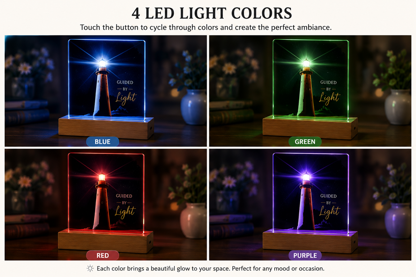 Guided By Light Acrylic LED Plaque