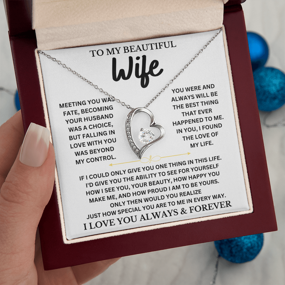 To My Beautiful Wife | Forever Love Necklace