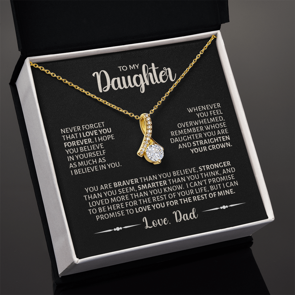 To My Daughter From Dad | Alluring Beauty Necklace