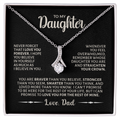 To My Daughter From Dad | Alluring Beauty Necklace