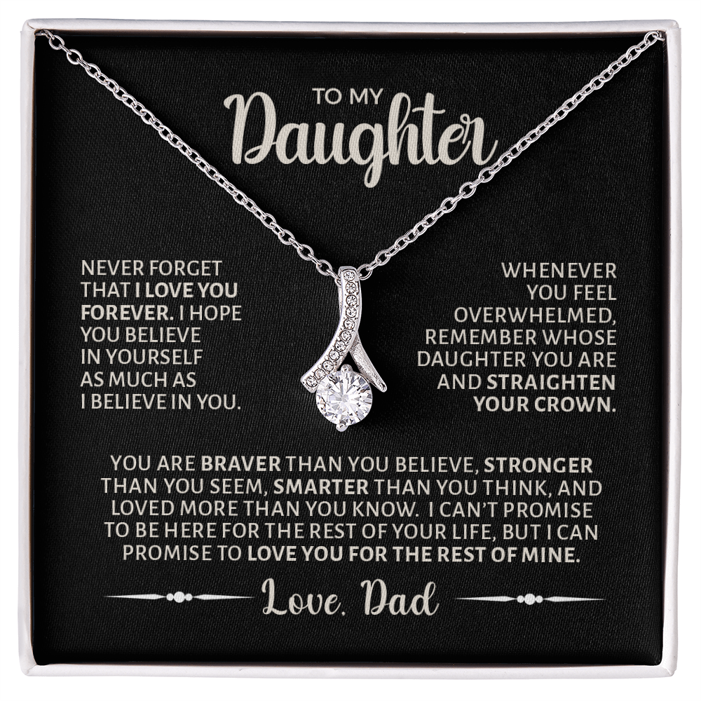 To My Daughter From Dad | Alluring Beauty Necklace
