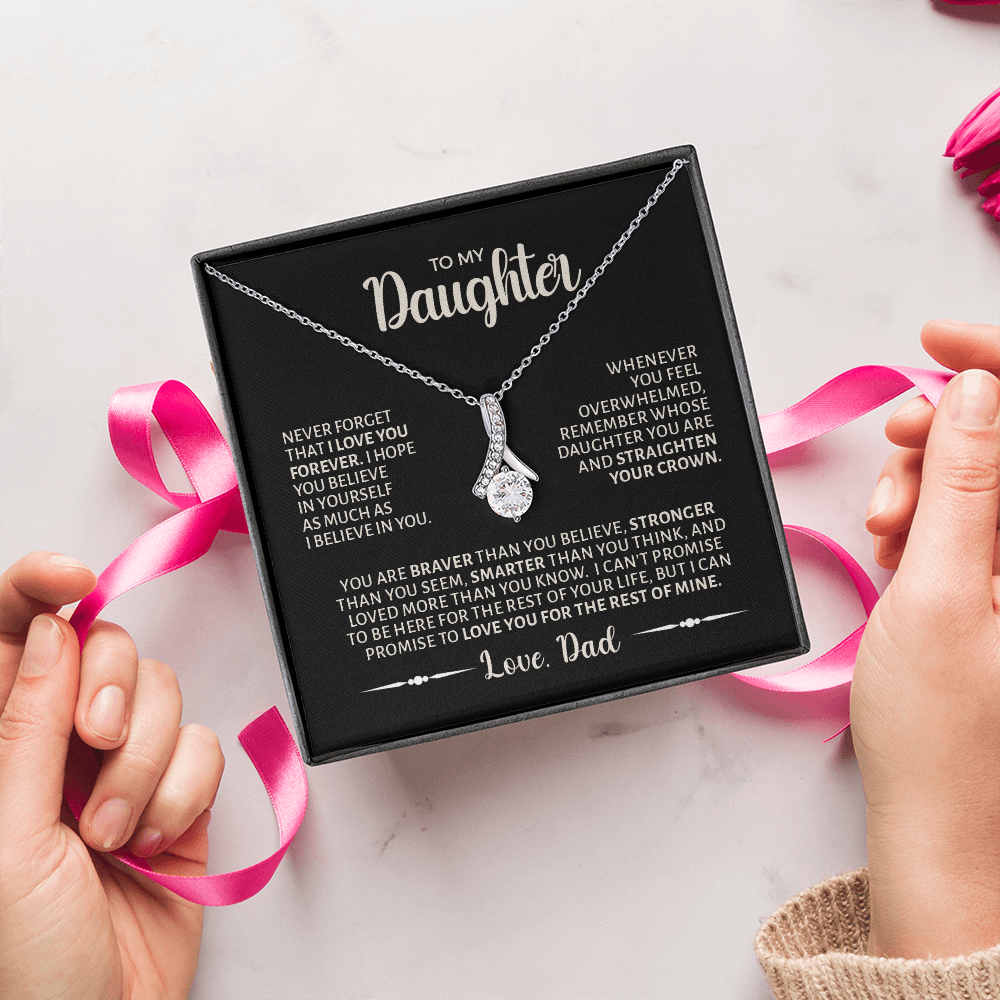 To My Daughter From Dad | Alluring Beauty Necklace
