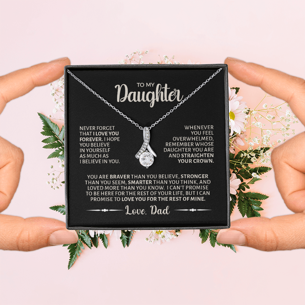 To My Daughter From Dad | Alluring Beauty Necklace