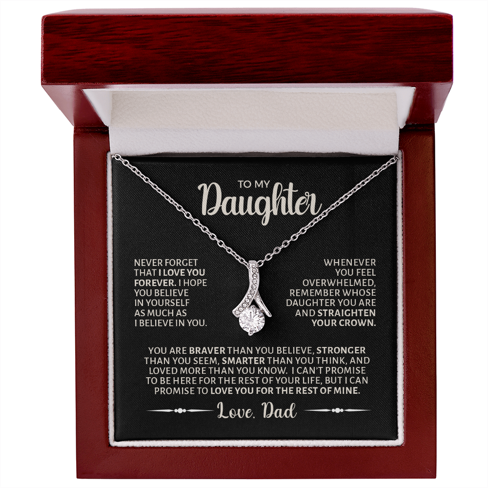 To My Daughter From Dad | Alluring Beauty Necklace