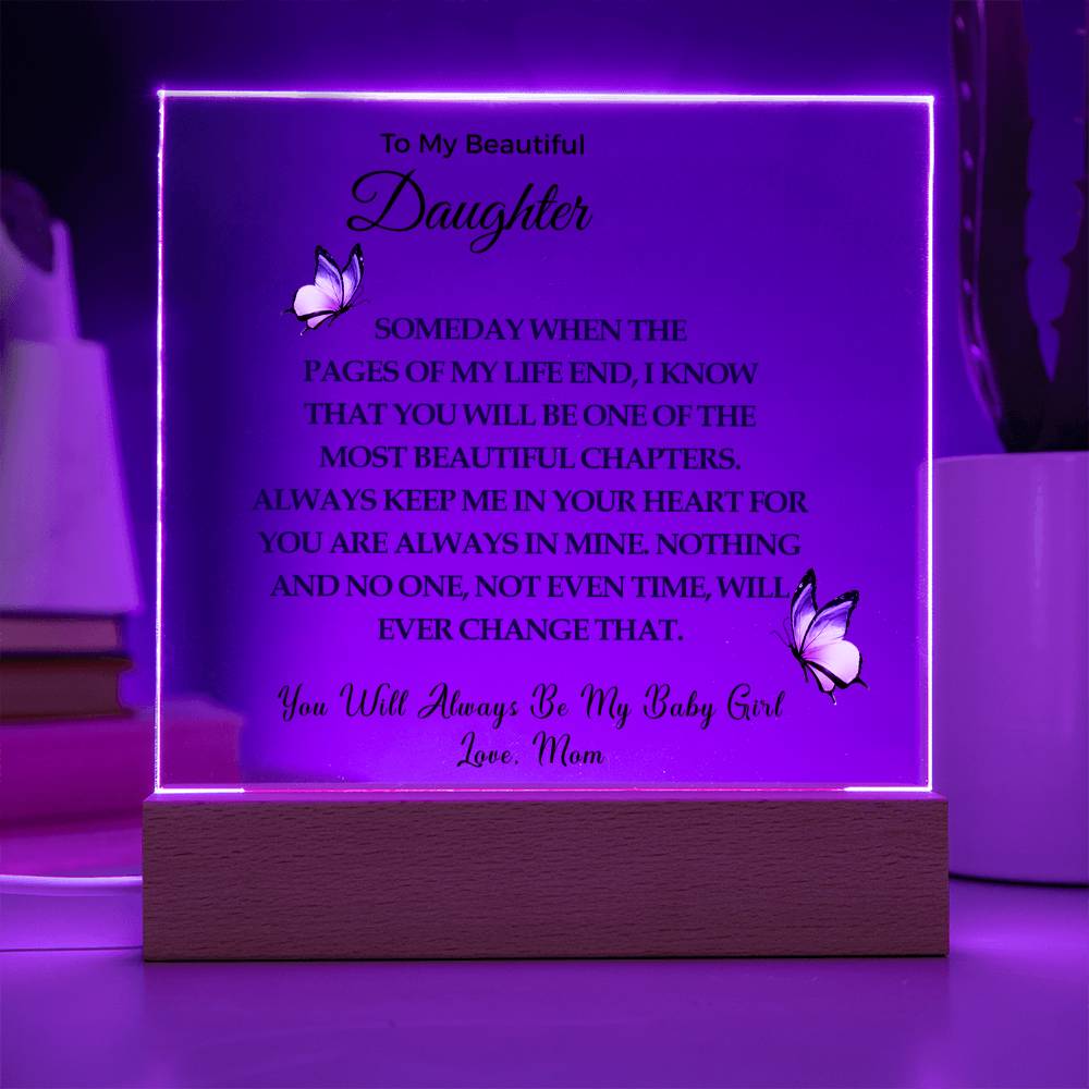 To My Daughter | Light Up Plaque