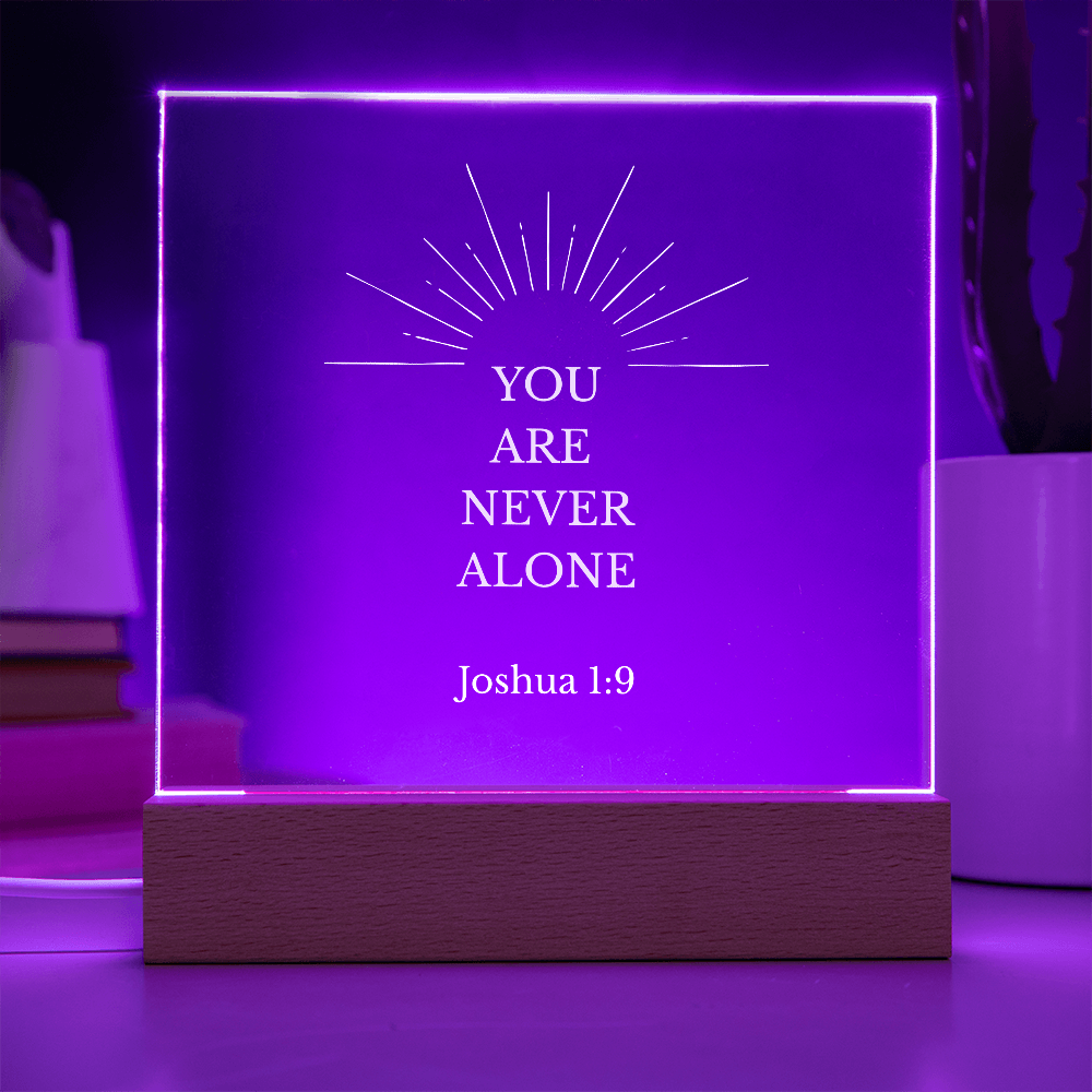 You Are Never Alone – Light-Up Faith Plaque