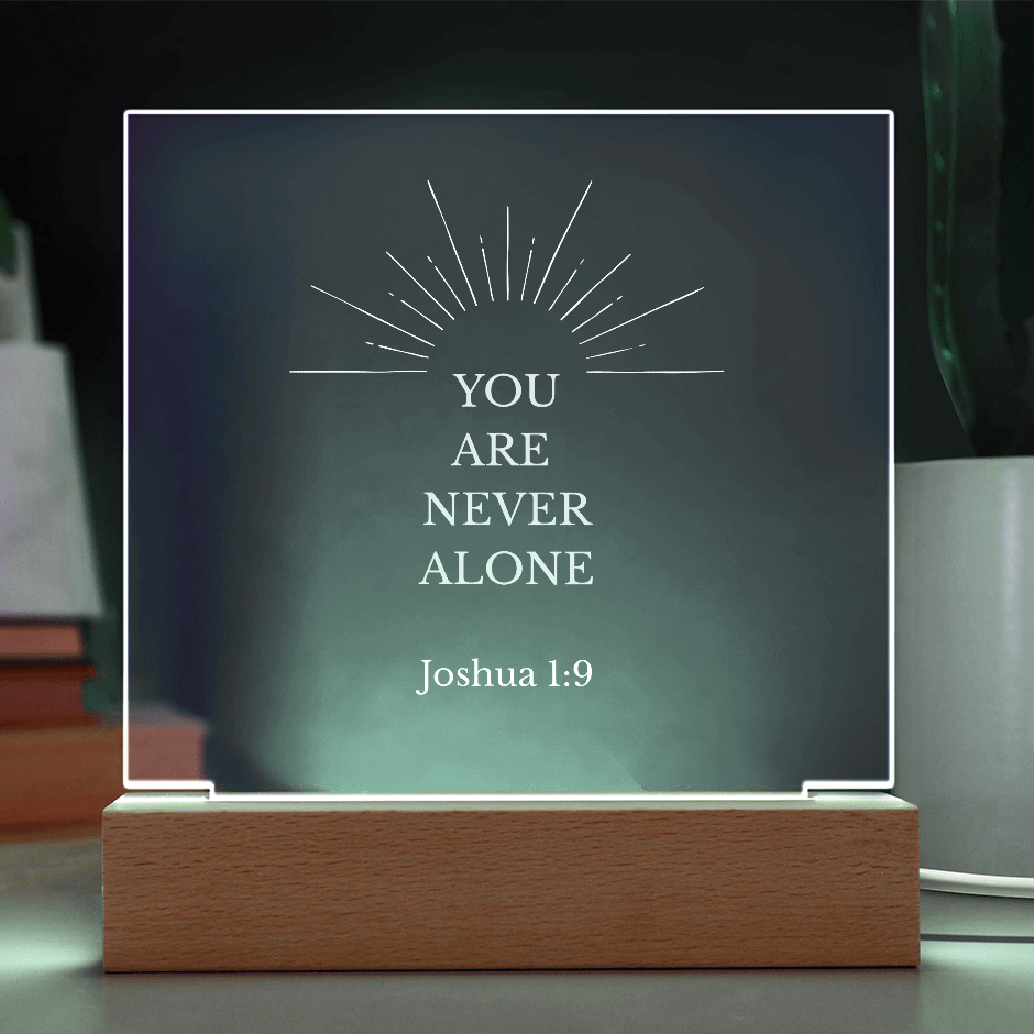 You Are Never Alone – Light-Up Faith Plaque