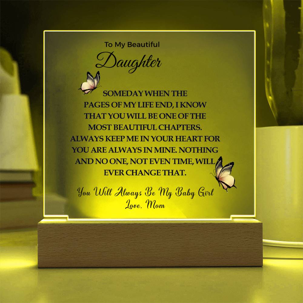 To My Daughter | Light Up Plaque