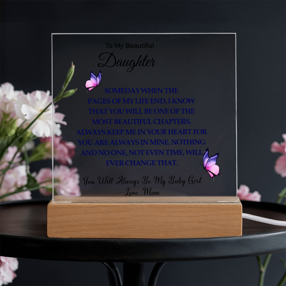 To My Daughter | Acrylic Square Plaque