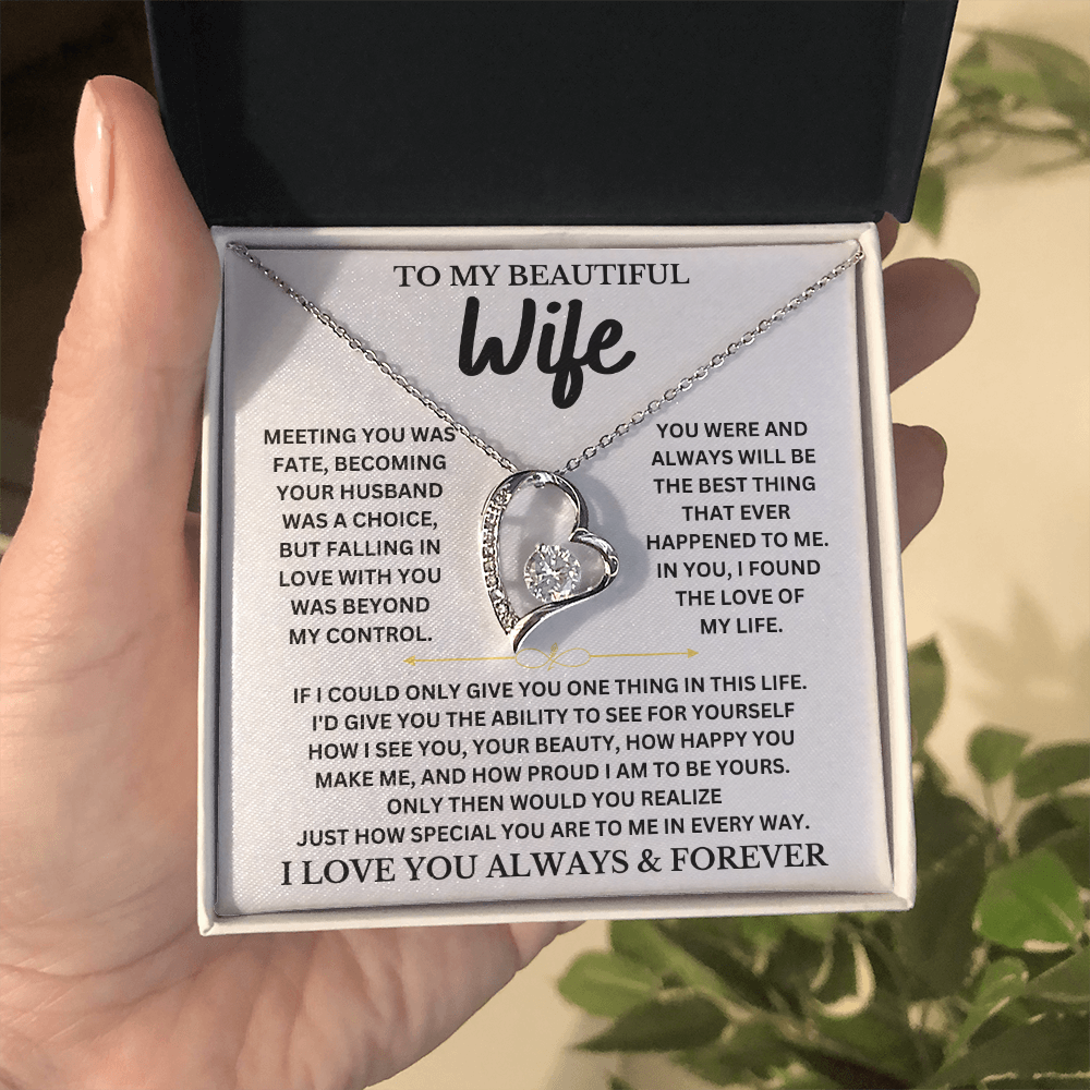 To My Beautiful Wife | Forever Love Necklace