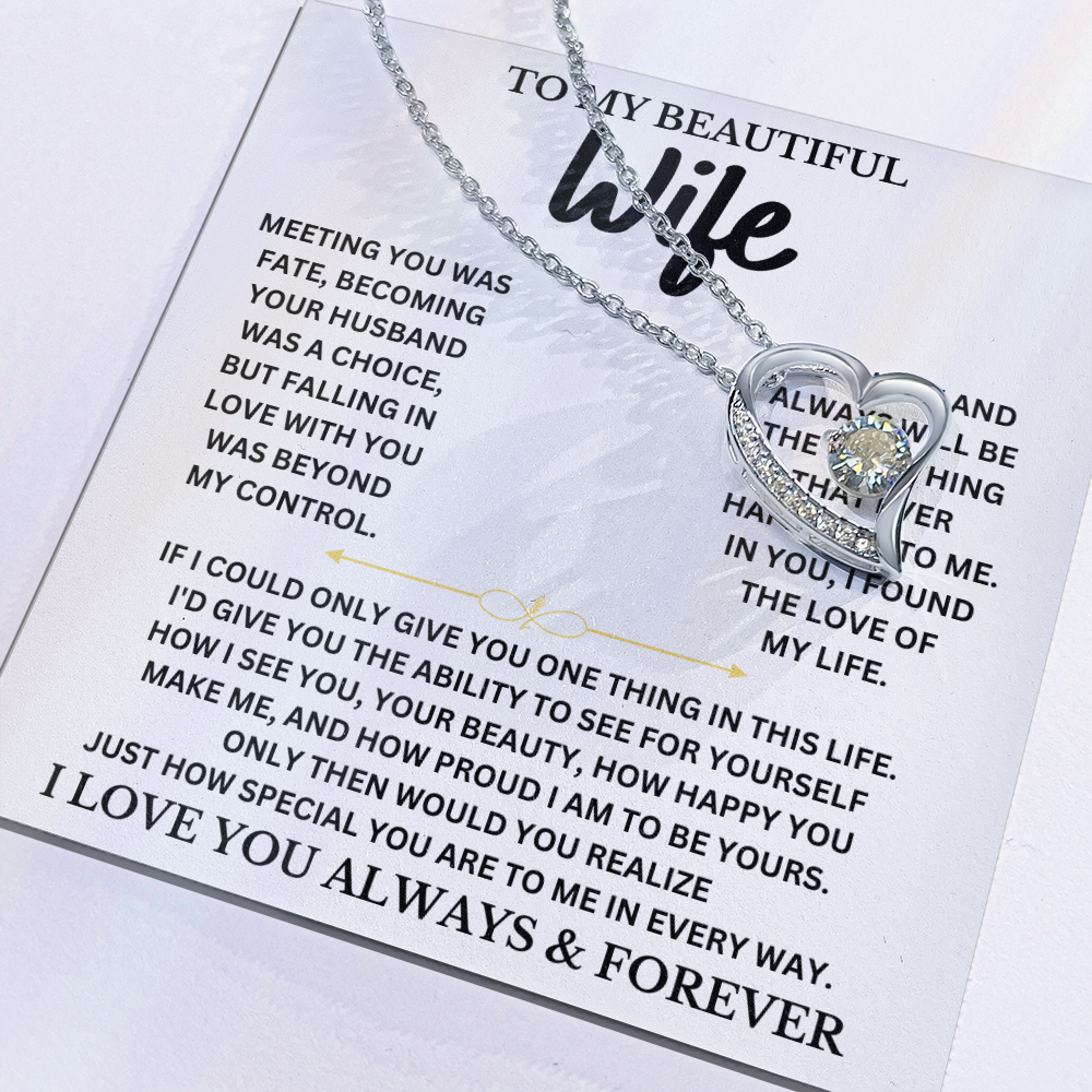 To My Beautiful Wife | Forever Love Necklace