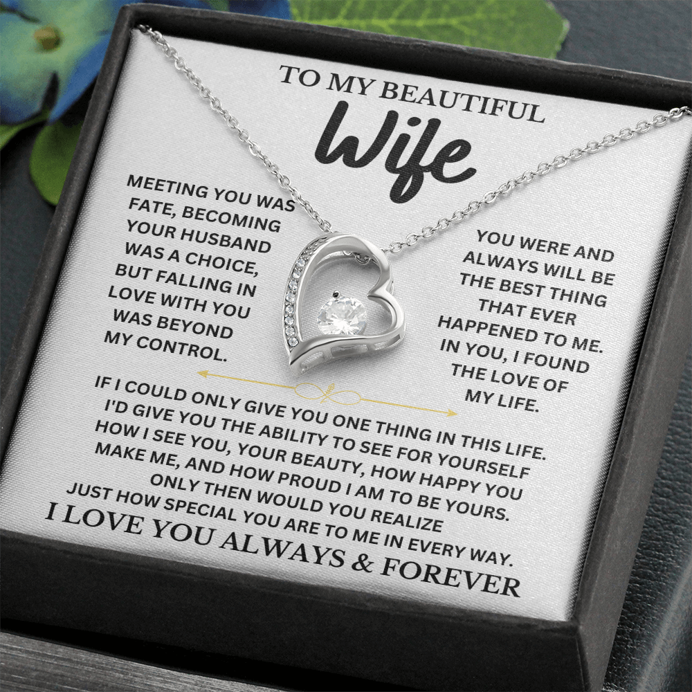 To My Beautiful Wife | Forever Love Necklace