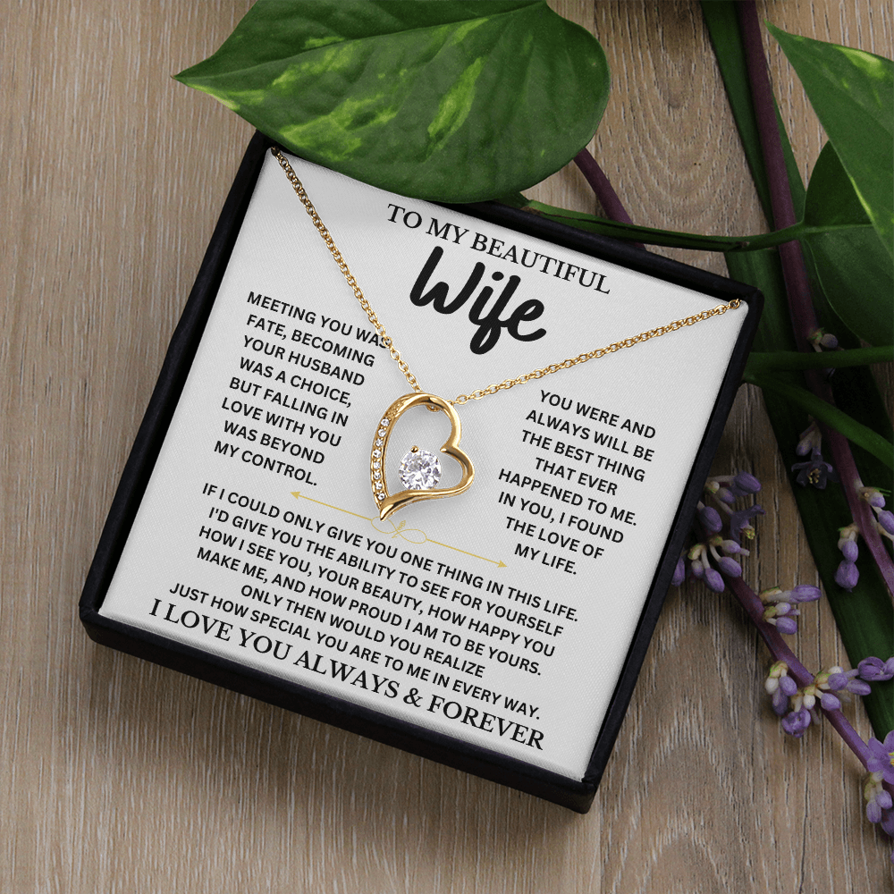 To My Beautiful Wife | Forever Love Necklace