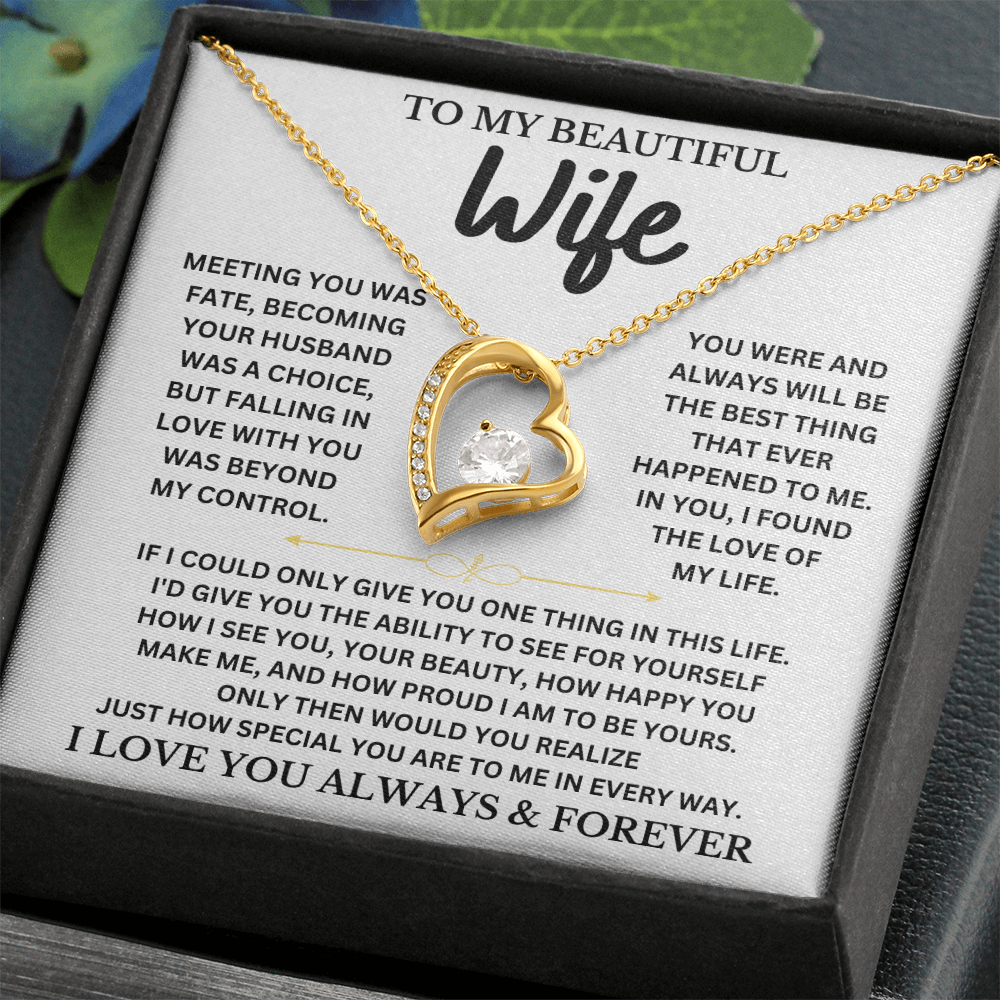 To My Beautiful Wife | Forever Love Necklace