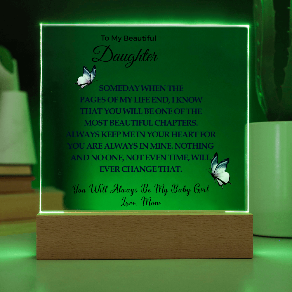 To My Daughter | Acrylic Square Plaque
