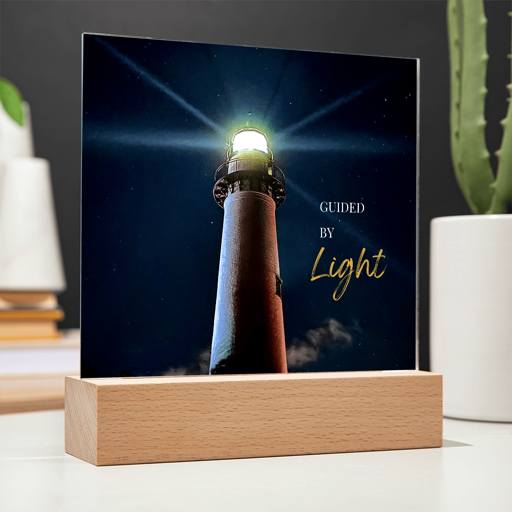 Guided By Light Acrylic LED Plaque
