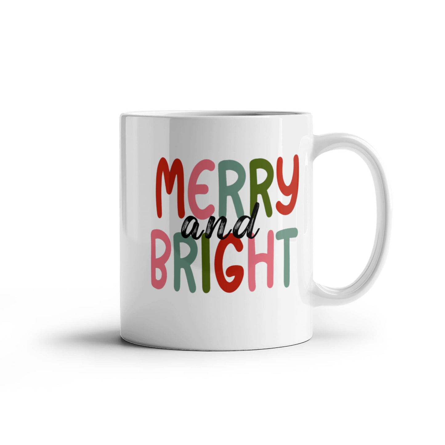 Merry And Bright | White Ceramic Mug
