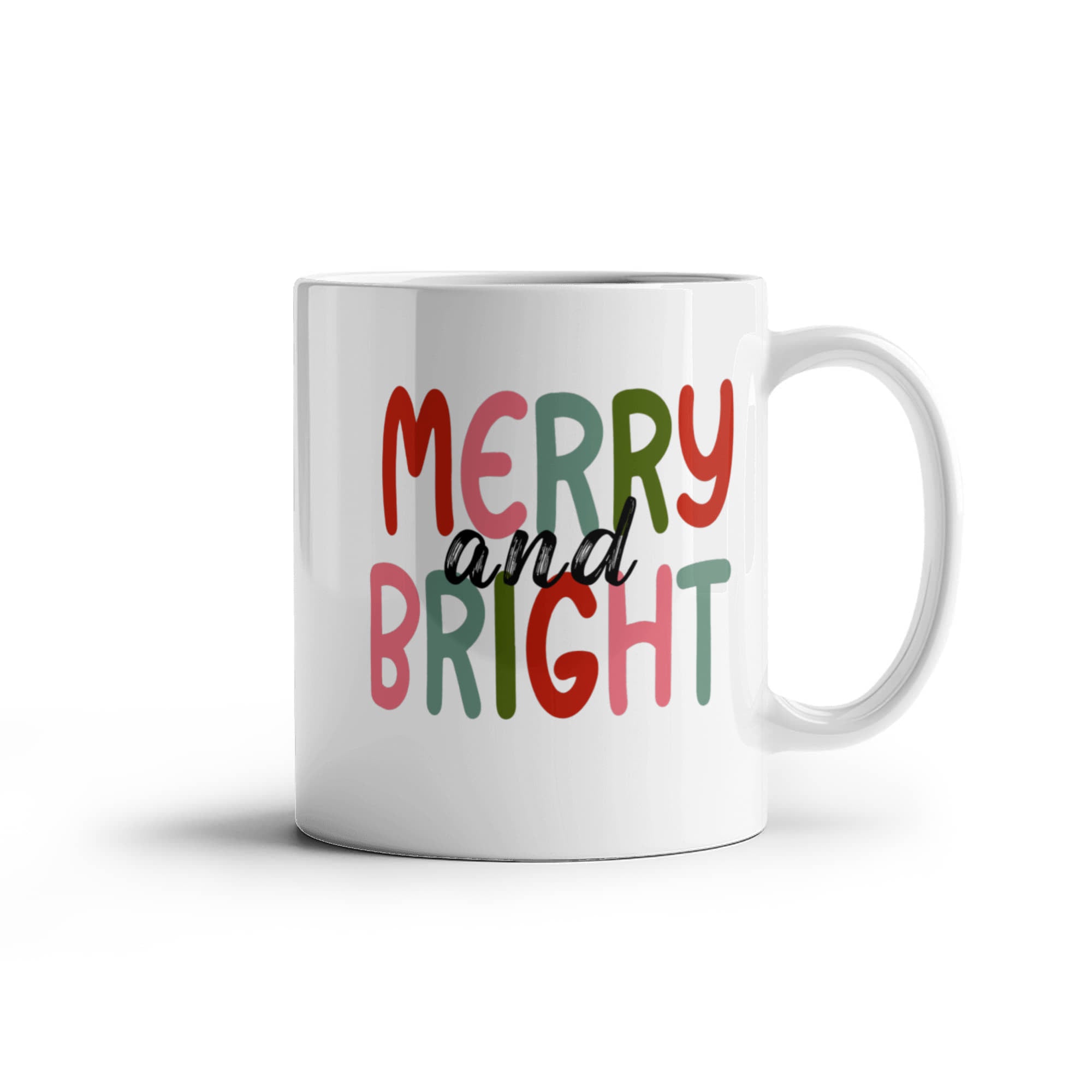 Merry And Bright | White Ceramic Mug