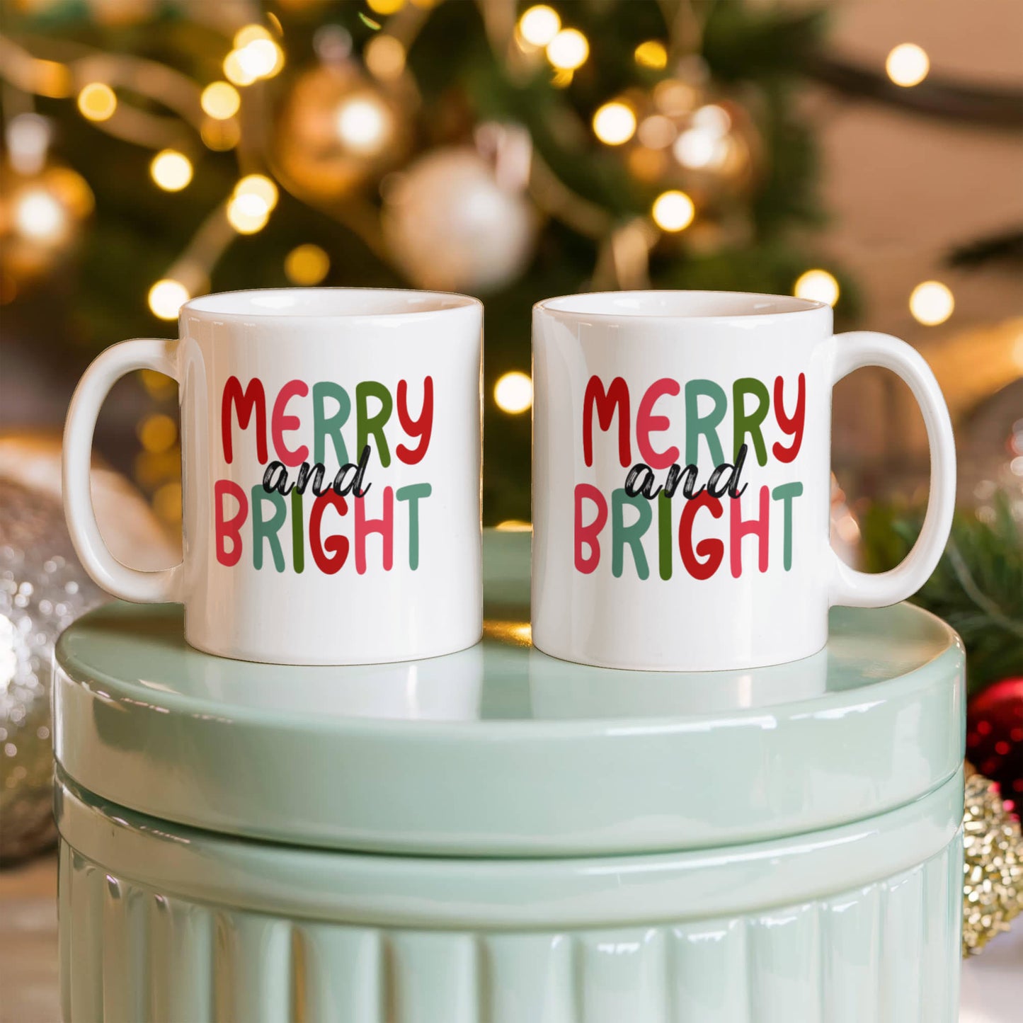Merry And Bright | White Ceramic Mug