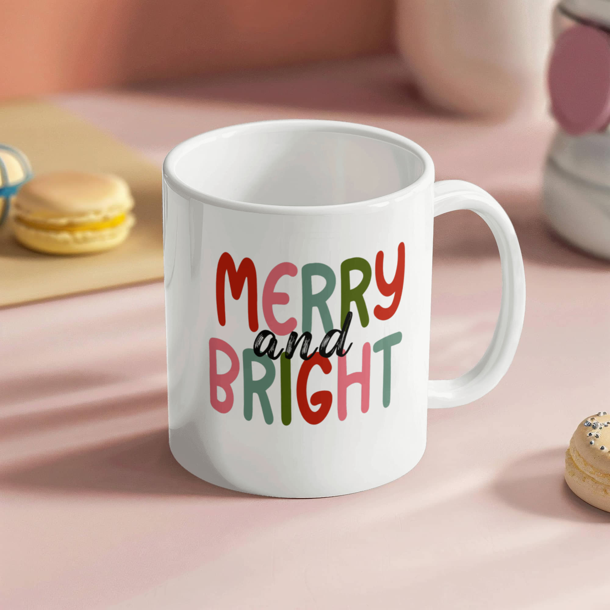 Merry And Bright | White Ceramic Mug